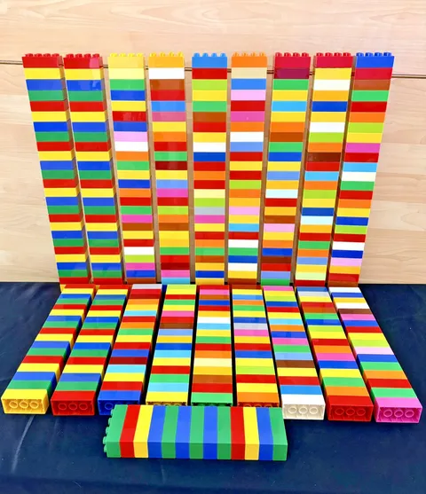 Lego Duplo HUGE 400 pc ALL 2x4 Bricks Blocks Lot Assorted Colors part 3011