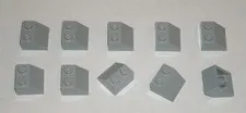 LEGO NEW 2x2 Light Bluish Grey Slope 45° (10x) 4211410 Brick 3039