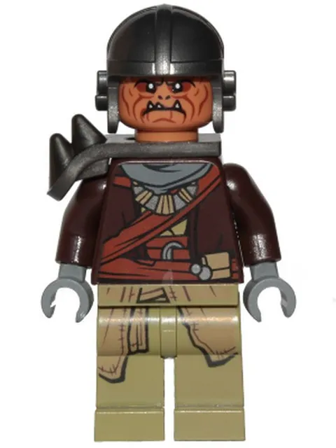 Klatooinian Raider - Aviator Helmet, Shoulder Pad with Spikes - Used LEGO