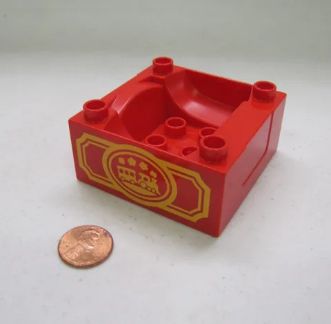 Lego Duplo Red Train Truck BOTTOM PART CARGO CRATE Specialty Block Part