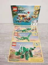LEGO Instruction Manual Lot Creator 31093 & 31058 Dinosaur Boat Houseboat 