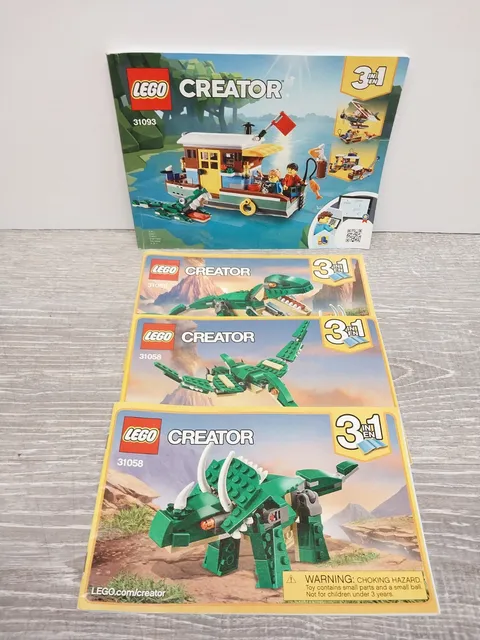 LEGO Instruction Manual Lot Creator 31093 & 31058 Dinosaur Boat Houseboat 