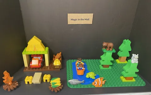 Lego Duplo Fishing Canoe Animals Large Base Plate Water Stream Bricks Set
