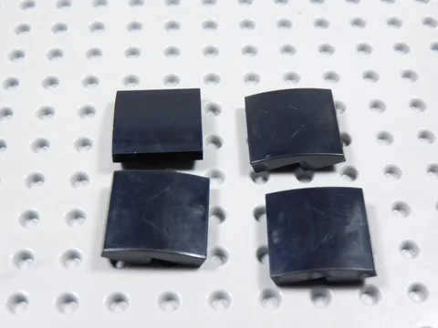 LEGO Lot of 4 Black 2x2 Curved Slopes No Stud BH