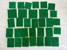 LEGO GREEN LOT 32 PCS 6X8 8X8 6X6 BASE PLATE VARIETY BUILDING PIECES