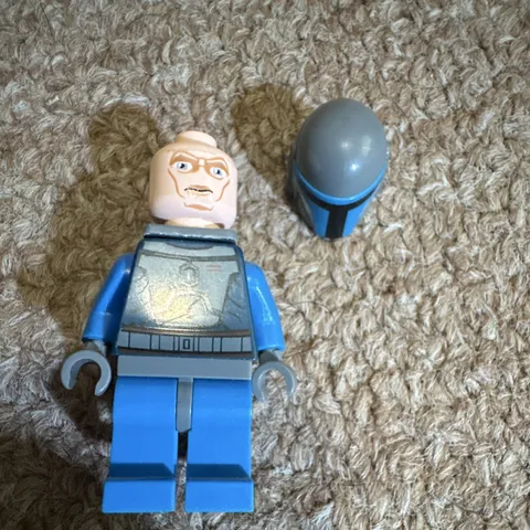 LEGO Plastic Minifigure Blue Outfit with Gray Helmet & Gray Jetpack