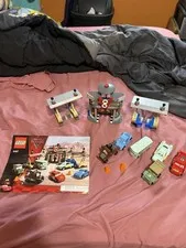 LEGO 8487 Disney Pixar Cars 2 Flo's V8 Cafe Complete Set 6 Vehicles