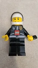 Lego Dynamo 2009 Hand Crank Large 8" Figure Flashlight Motorcycle Police Officer