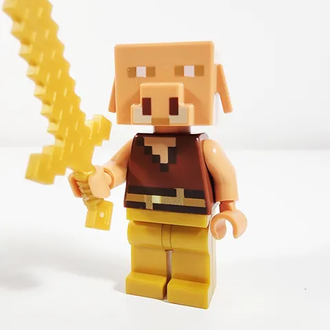 Lego Piglin Minifigure Pearl Gold Legs Minecraft 21185 min117