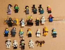 24 LEGO MINIFIG LOT Bulk Skeleton Random Knight Star Wars Spiderman Pirate