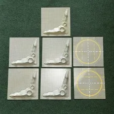 Vintage LEGO Space Moon Crater Raised Plates Lot Of 5 + 2 Lunar Landing Plates