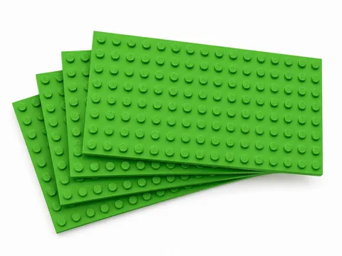 LEGO Bases Plate 8X16 8 X 16 4PZ Green Light Bright Green 92438