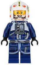 LEGO [No Color/Any Color] Rebel Pilot Y-wing (Dark Blue Jumpsuit) sw0801 Used Ge