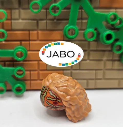 (S12 / 9 / 23) LEGO 38115pb01 Hair Female Molded Dark Orange Headband