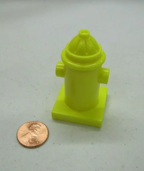 LEGO Duplo FLUORESCENT YELLOW FIRE HYDRANT for FIREMAN FIREFIGHTER Fire Station