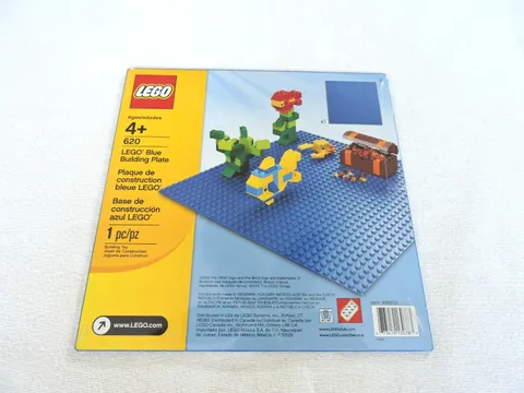 LEGO 620 Blue Baseplate Building Plate 32x32 10x10" Classic Retired  Sealed  NEW