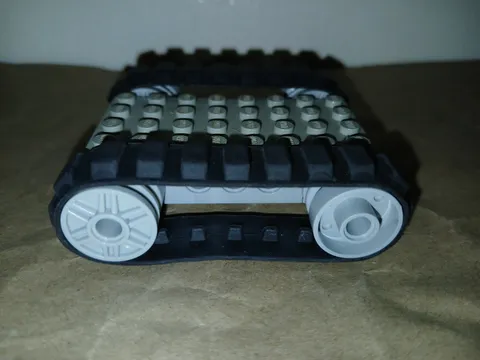 Lego Small Tank Tread Bases: pre-built rubber tracks starter kit wheels 8 Studs