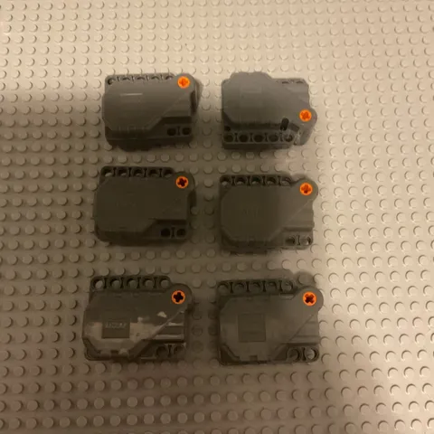 LEGO 6pcs TECHNIC Pullback Motors Friction Engine Gray Bulk Lot Pull Back