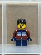 LEGO Minifigure - Holiday Child - Boy, Dark Red Puffy Coat - No hol278 - QTY 1