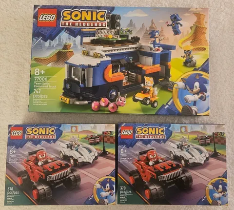 LOT 3 LEGO Sonic the Hedgehog 77006 77118 77118 NEW Command Truck & Silver's Car
