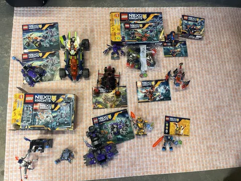 Lot of around 8 LEGO Nexo Knights Sets Retired w/ some instructions and boxes