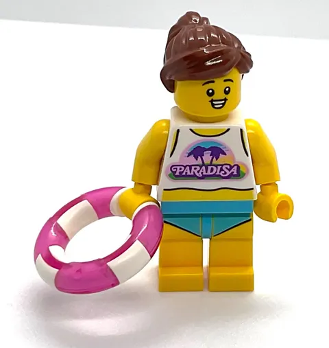 Lego Swimmer Beach Girl Minifigure - Summer Swimming Vacation Kid