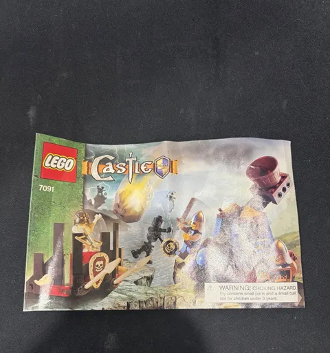 LEGO Castle 7091 Knights' Catapult Defense Instruction Manual ONLY 