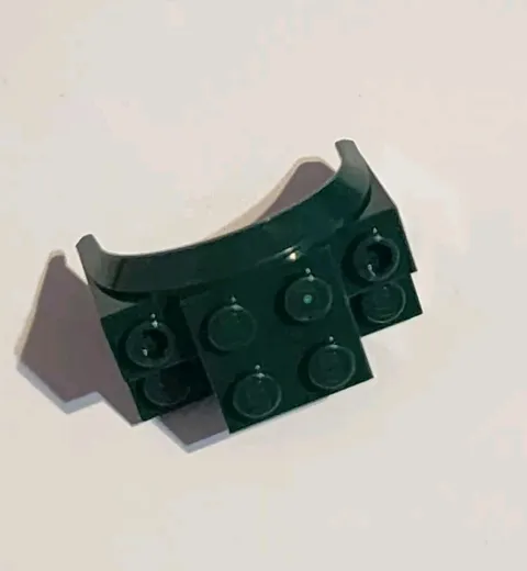 Lego Dark Green Vehicle, Mudguard 4 x 2 1/2 x 2 1/3 with Arch Round