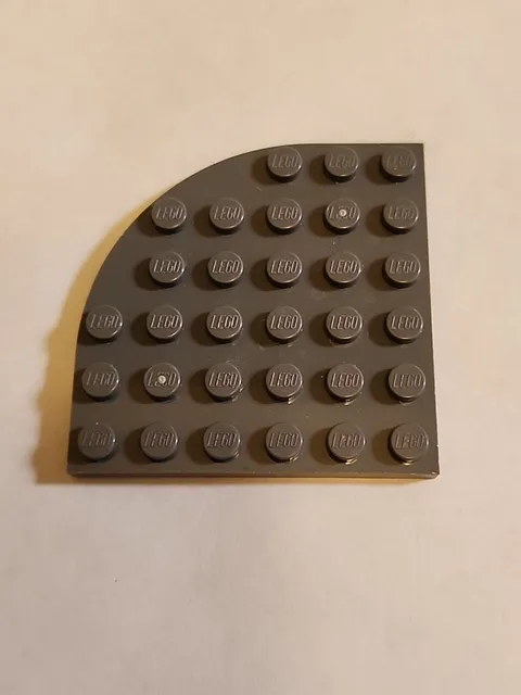 LEGO Plate Dark Bluish Gray 6x6 w/ Round Corner 