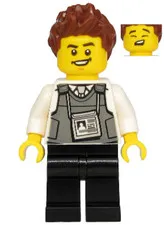 LEGO: Police Security Officer Brown Hair (cty1135)