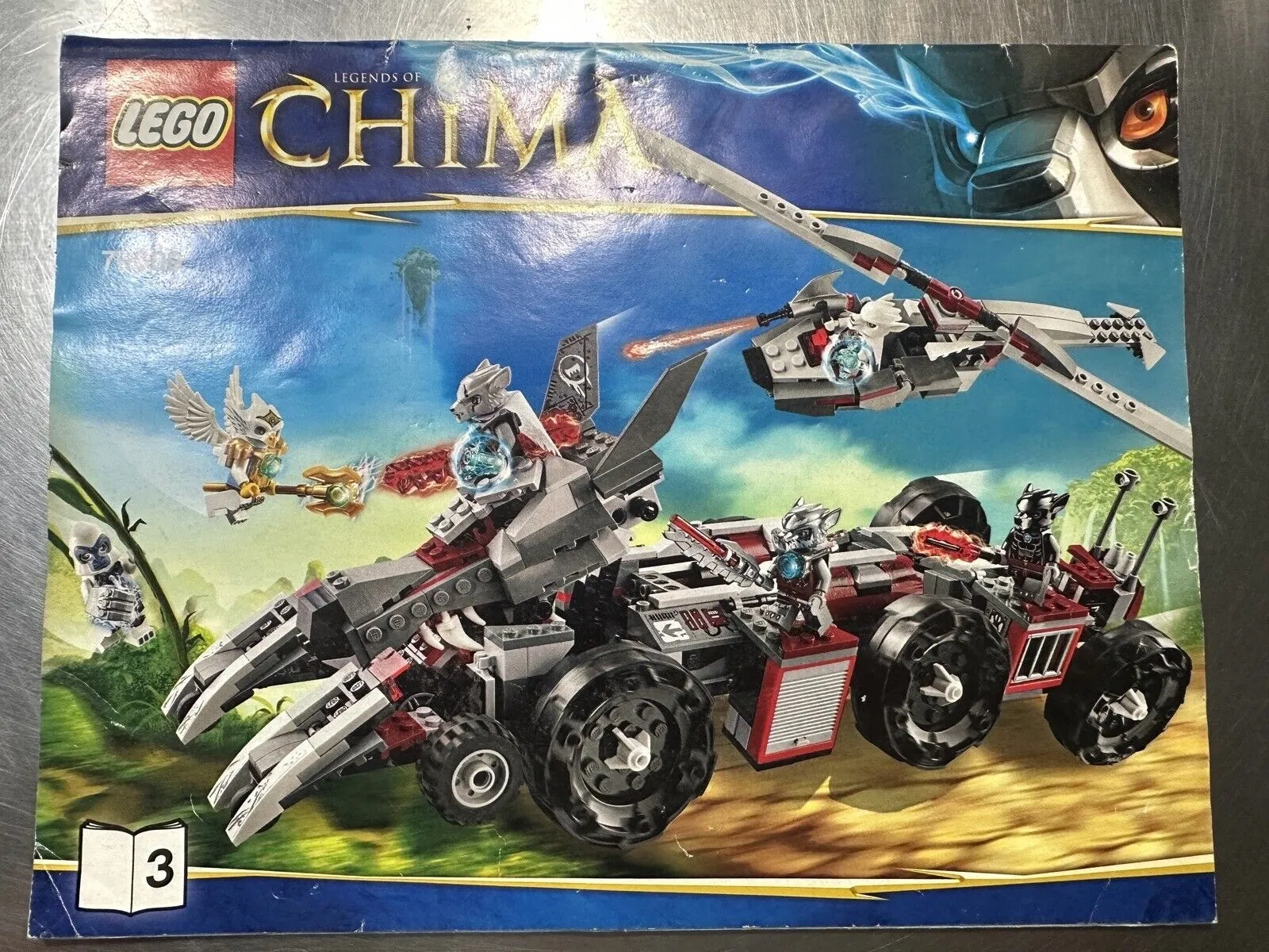 2013 LEGO Legends of Chima 3 Manual Booklet Used Condition