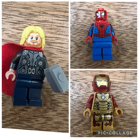 Lego Marvel Universe Thor, Iron Man & Spider Man Minifigure Lot x3 Pre-owned