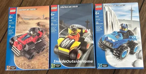 LEGO Racers SET OF 3 *8358 Blue-26pc *8359 Red-27pc *8360 Yellow-23pc Age 6+ NEW