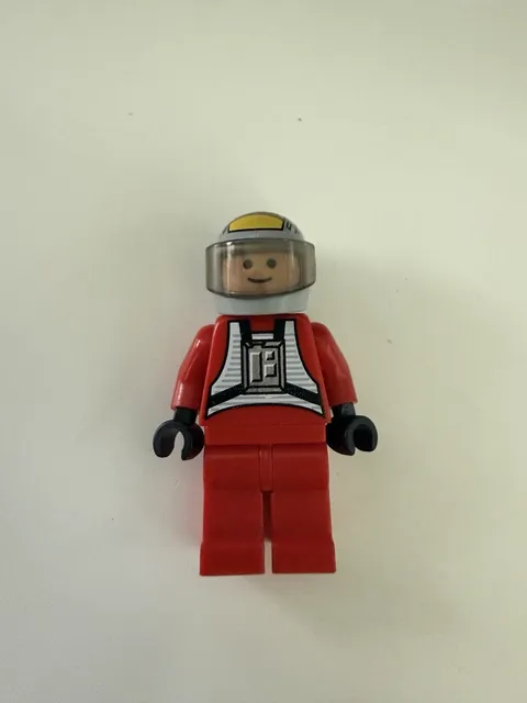 100% Lego Minifig Star Wars SW0032a Rebel Pilot B-Wing 6208 RARE Retired