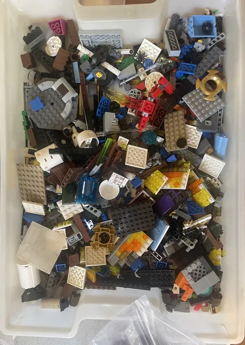 LEGO 4 lbs 8 ounce Random Parts Pieces, Dragon Wing and flames included