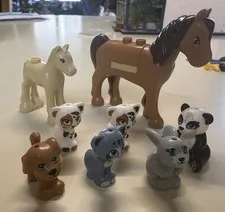 LEGO Lot  Of 8 Assorted Friends Animals.  Horse Panda Dog Rabbit & More