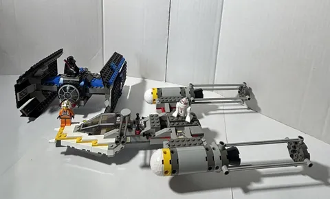 LEGO Star Wars 7150 TIE Fighter & Y-Wing Complete Vader R5-D4 1999 Set