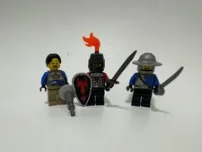LEGO Dragon Knight minifigure with two customized kings knights