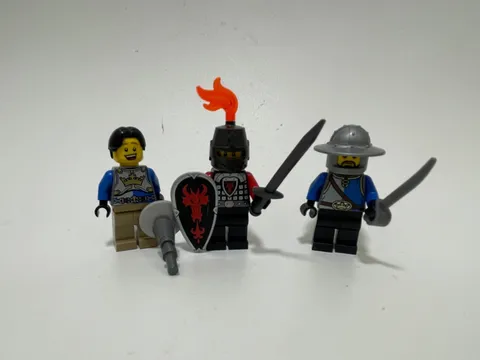 LEGO Dragon Knight minifigure with two customized kings knights