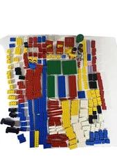 Vintage Lego BRICK Lot 276 Pieces People Tree Fence