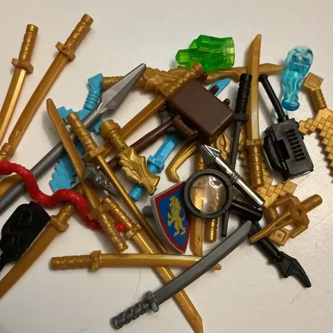 LEGO Minifigure Accessories Weapons & Tools Bulk Mixed Lot Multicolor Age 4+