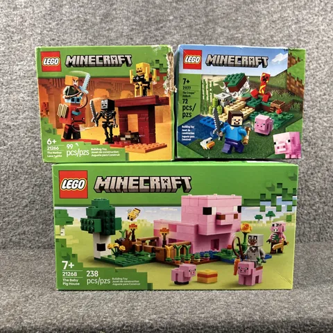 LEGO Minecraft Lot 21177 21266 21268 Factory Sealed NIB Creeper Nether Pig