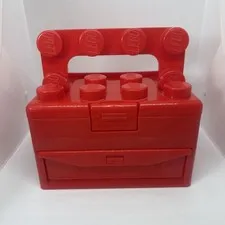 ICONIC Lego 2011 Red Brick Storage Carry Case Drawer & Handle (Retired)