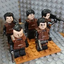 LEGO (5) Minifigure Lot of - Tactical Vests, w/ Weapons Accessories Custom
