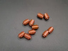 LEGO - 10x - Brick - Round Brick - 1x1 - Brown - Brown - 3062