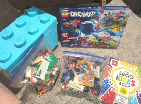 Lego Lot Container,Dreamz Set 71458 Crocodile Car,IdeaBook, 2 Gallons Of Pieces 