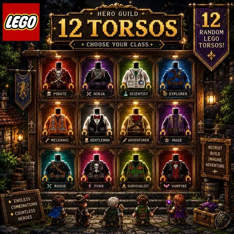 LEGO Character Creator 12 Random Torsos Hero Class Collection