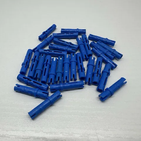 LEGO Parts - Blue Technic, Pin 3L with Friction Ridges - No 6558 - QTY 30