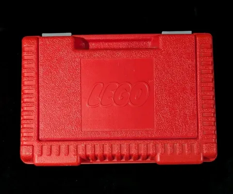 Vintage 1984 RED Lego Storage Carrying Case With Snap Latches Made In The USA