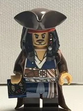 LEGO Pirates of the Caribbean Captain Jack Sparrow Minifigure w/ Custom Cape
